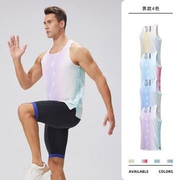 夏季新款運動背心男士無袖印花健身背心網球跑步透氣輕量速干背心