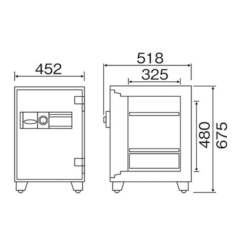 耐火金庫 49L テンキー 引出し 金庫 収納庫 保管庫 セキュリティ