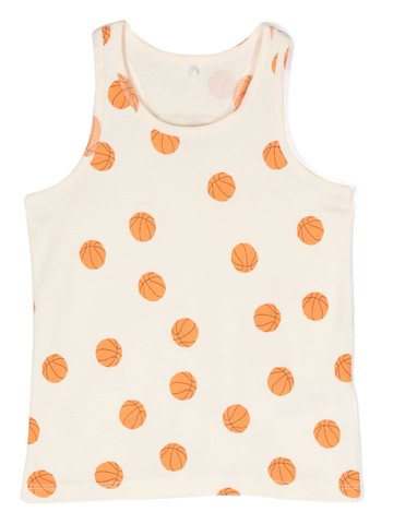 Mini Rodini - Basketball tank top - kids - Organic Cotton - 128-134 - White