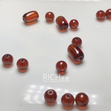 【Rich手作】高等級 橙石榴石 石榴石 水晶 散珠 材料珠 DIY 橘色 橘紅色