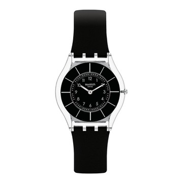Swatch BLACK CLASSINESS 超薄手錶/女錶/瑞士製造 SS08K103 (34mm)