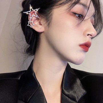 耳骨夾 五角星個性耳骨夾女無耳洞耳夾韓國氣質網紅設計感耳飾女時尚耳釘【MJ14213】