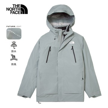 男款灰色FUTURELIGHT防水納米殼羽絨內裡三合一外套｜89ZMH5F