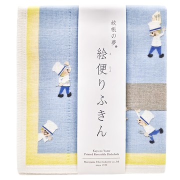 蚊帳的夢 小廚師蚊帳生地抹布 35x40cm 100%棉  1個  1條