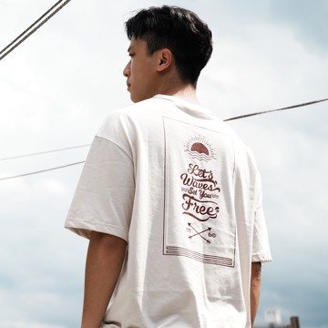 【AMERO】男裝 女裝 短袖圓領Ｔ恤 美式風格印花 落肩 情侶裝