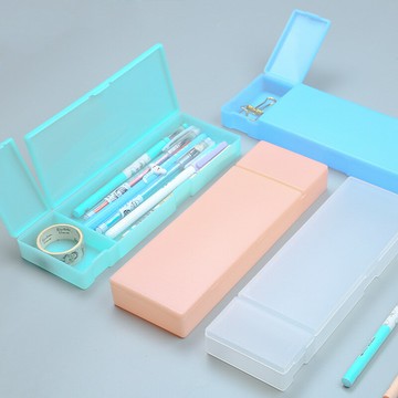 創意文具半透明色PP文具盒 大容量多功能學生用鉛筆盒禮品