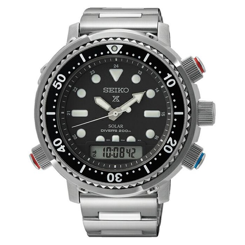 並行輸入品 10年保証 日本未発売 SEIKO PROSPEX DIVER SCUBA セイコー プロスペックス ダイバースキューバ SNJ033  腕時計 ブランド メンズ アナデジ ソーラー | LINEショッピング