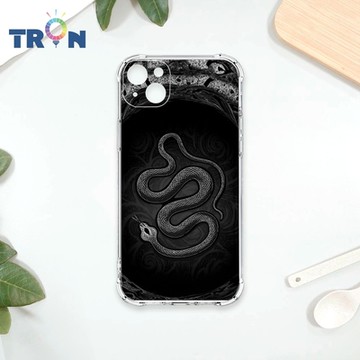 TRON IPhone 13 黑白蛇圖騰 四角防摔 軟殼 手機殼