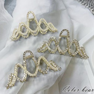 【卡樂熊】輕奢高級感波浪造型抓夾/髮夾(三款)