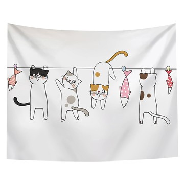 半島良品 居家裝飾掛布  86 曬可愛喵  150 x 130cm