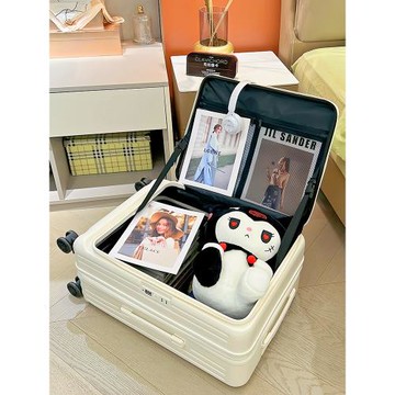 新款側開口行李箱大容量旅行箱20寸女靜音輪登機擴展男耐用拉桿箱