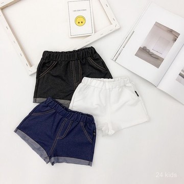 【台灣出貨】【1866次迴購】嬰童裝寶寶夏季短褲男童女幼兒外穿針織牛仔褲大屁屁中褲潮