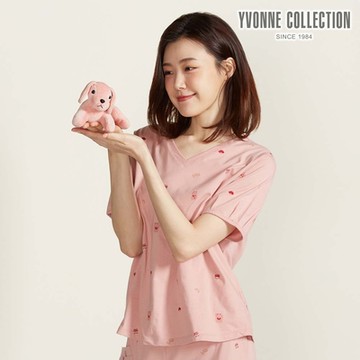 Yvonne Collection 趴趴狗玩偶-薔薇粉