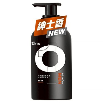 GREEN 綠的 男士超淨效三合一潔淨露 紳士香  500ml  1瓶