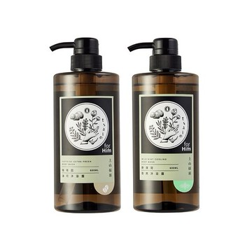 上山採藥~for Him咖啡因油切／野薄荷勁爽 沐浴露(600ml) 款式可選