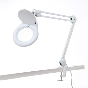 1.8倍/3D/127mm 工作用薄型LED護眼檯燈放大鏡 桌夾式 E015-S3D 1.8x / 3D / 127mm