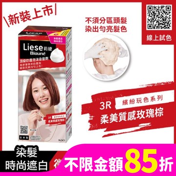 莉婕頂級奶霜泡沫染髮劑3R柔美質感玫瑰棕