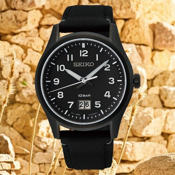 SEIKO 精工 CS系列 大視窗日期腕錶-39.5mm黑_SK040 6N76-00K0U.SUR571P1