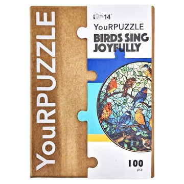 YouRPUZZLE 100片 木製拼圖 尺寸 18 x 18 厘米  喜雀歡歌  1盒