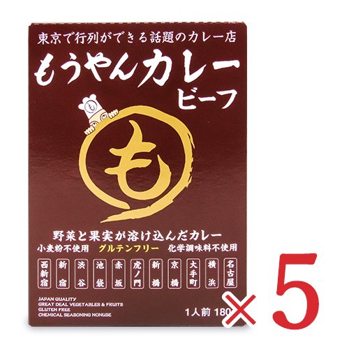 カレー レトルトカレー レトルト食品 コスモ食品 もうやんカレー ビーフ 1人前 180g × 5箱