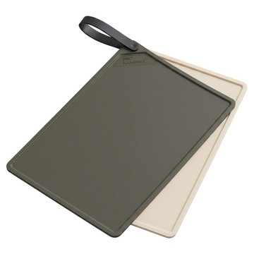 PRO KAMPING 領航家 TPU 防霉抗菌砧板 2入組  灰色 + 白色  1套  30.4 x 20.2 x 0.4 cm