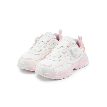 FILA KIDS RAYFLIDE 大童免綁鞋帶旋鈕經典老爹鞋-粉 3-C644Z-155