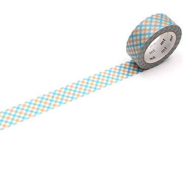 mt Deco 和紙膠帶 / 彩色格紋 - 藍色 (MT01D551)