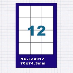 滿額現折180★(5包)OGI A4標籤貼紙3欄4列/50張入 四邊直角 雷射.噴墨.點距陣各式列表機專用 標籤貼紙No.L34012