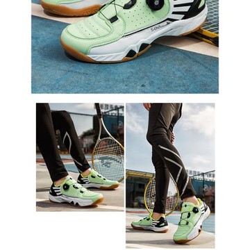 出口日本羽毛球鞋K530 超輕耐磨緩沖墊抗扭紐扣鞋 專業訓練網球鞋