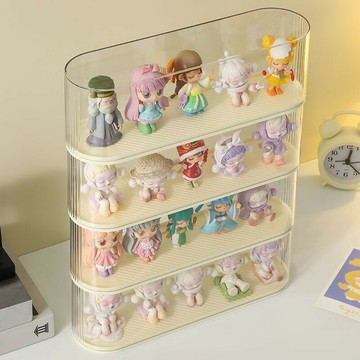 擺件盒 展示盒 防塵罩 免運 亞克力透明展示盒積木桌面置物架泡泡瑪特透明娃娃玩偶防塵罩家居