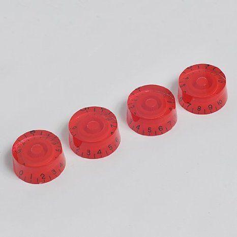 4ピース Red Speed Type Control Knob for エレキギター Speed Knob for 交換用 Lp ,Sg,335 Guitar