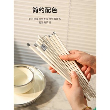 舍里高檔合金筷子家用新款抗菌防霉耐高溫防滑一人一筷專用網紅筷