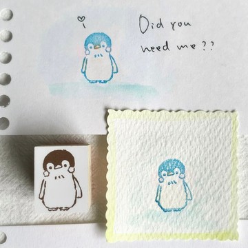 橡皮章【咦？企鵝的印章】