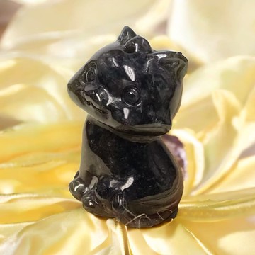 烏雞翡翠貓 | 天然緬甸A貨翡翠 | 送禮