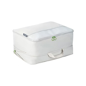 【日本霜山】旅行壓縮收納袋/行李壓縮袋-L-3入米白