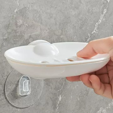 TYC LIVING 浴室瀝水皂盒 免打孔黏貼 浴室收納  1個