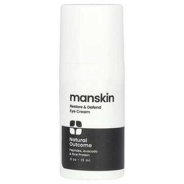 Natural Outcome, Man Skin，修復型護眼霜，無香精，0.5 盎司（15 毫升）