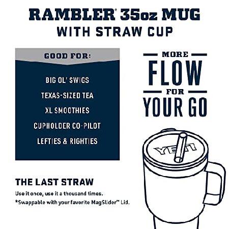 YETI Rambler 35 oz Straw Mug, Vacuum Insulated, Stainless Steel, Black並行輸入品