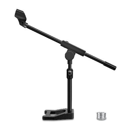 Mictop Desktop Microphone Stand, Adjustable Mic Stand with Boom Arm, Mic Clip Holder and 8" to 8" Screw Adapter for Dynamic Microphone and Blue Sn