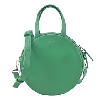 agnes b.圓形手提斜背包-綠