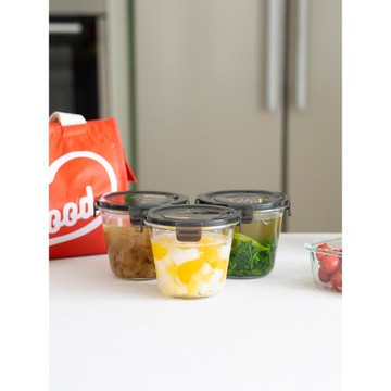 PAGOO玻璃湯盒保鮮盒湯碗湯杯微波爐加熱飯盒密封上班族便當盒