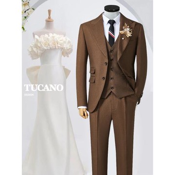 啄木鳥高級感意式免燙那不勒斯西服套裝男宴會商務新郎結婚西裝