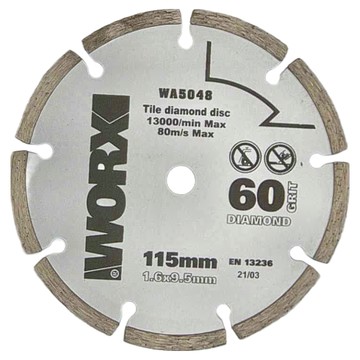 WORX 威克士 台灣公司貨 60T 金剛石鑽石diamondgrit鋸片 WA5048 115mm  1個