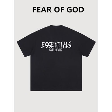 FOG美式潮牌ESSENTIALS刷漆字母高街寬松T恤男純棉短袖女夏季情侶