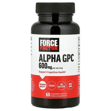 Force Factor, α-GPC，600 毫克，60 粒素食膠囊（每粒膠囊 300 毫克）