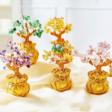 聚寶盆招財樹(五色任選)(含開光)偏財運、事業運、招貴人緣、風水