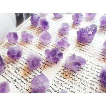 晶晶工坊-迷你紫晶花 紫晶簇 消磁 招財 小擺件