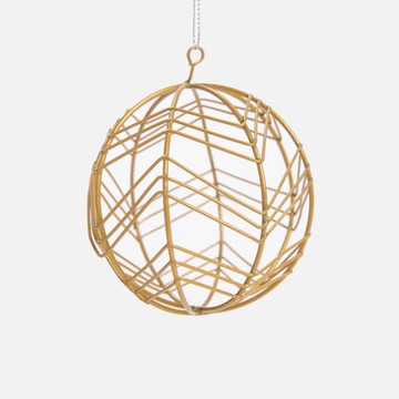 伊登鐵線造型吊飾 圓形金