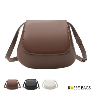 【Rosse Bags】輕奢韓版純色百搭簡約單肩豆腐包(現+預  黑色／棕色／白色)