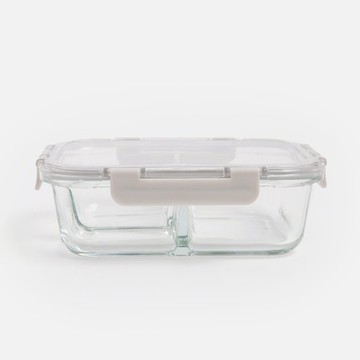 耐熱Tritan三格玻璃保鮮盒950mL